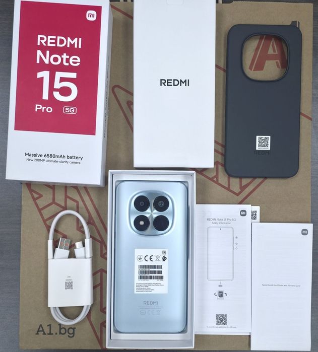 *** ЧИСТО НОВ 256GB Xiaomi Redmi Note 15 Pro 5G Гаранция А1 2028 Blue | Син