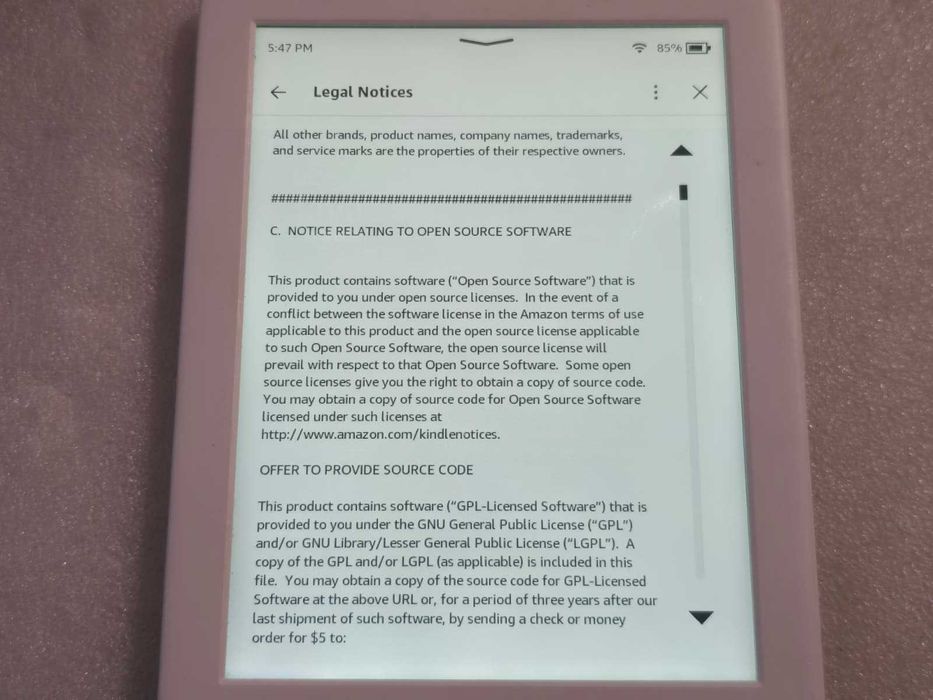 E-reader Amazon Kindle Touch 2019 J9G29R 6" 4Gb 10th Gen. iluminat