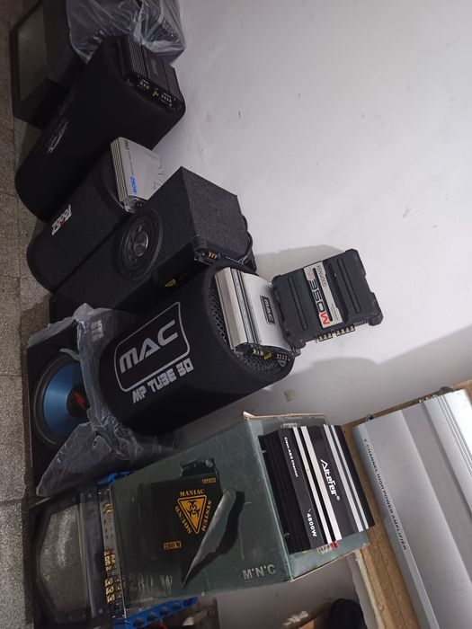 Statie amplificator audio auto bass masina subwoofer activ pasiv kit