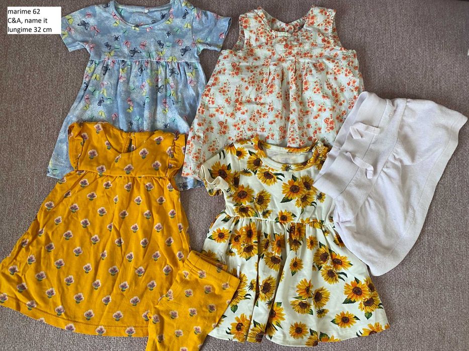 Set lot rochie copii fete marime 68 3-6 luni hm ca