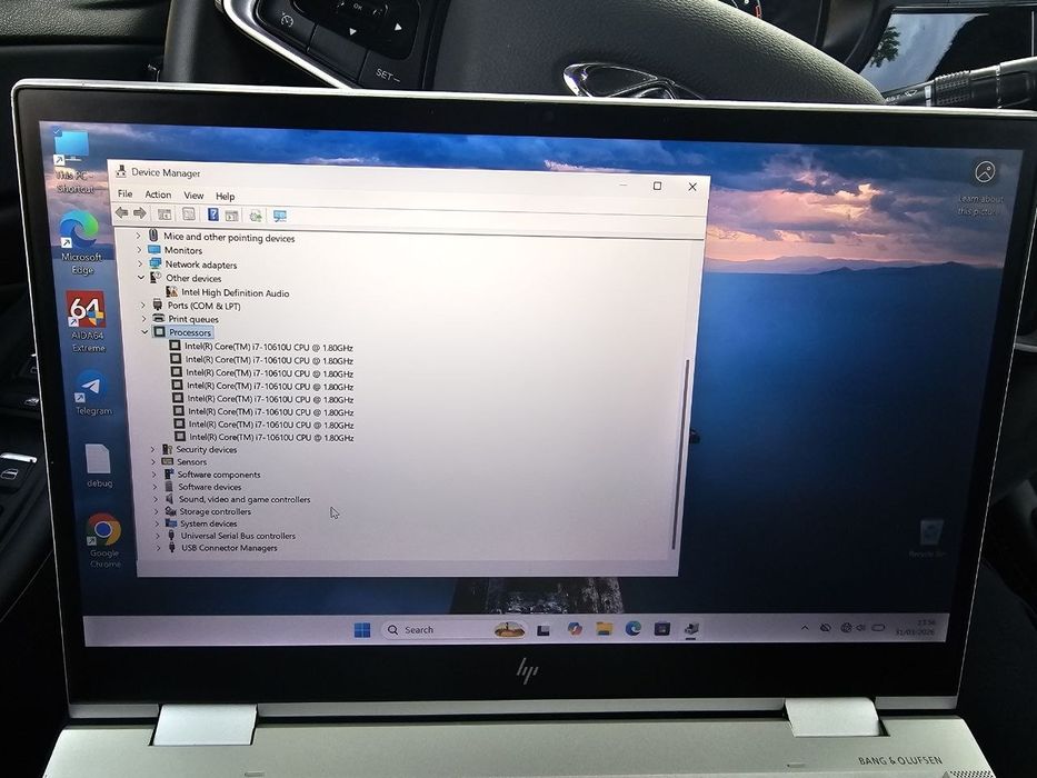 Hp Noutbuk 2 tasi 1 tada Planshet ham buladi elran sensor
