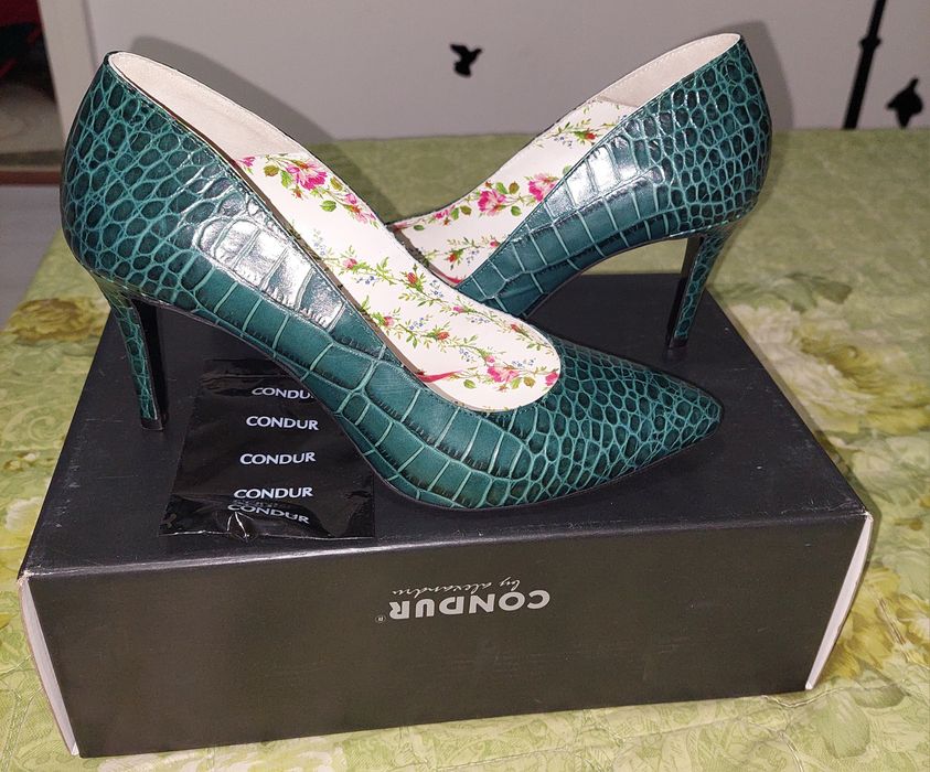 Pantofi stiletto piele naturala CONDUR by alexandru