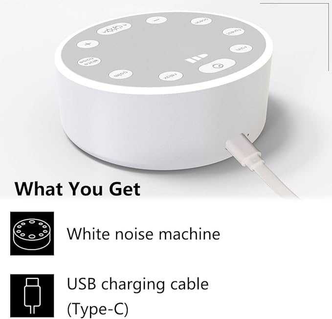 Машина за бял шум с нощна светлина с  6 звука Bogutongjin