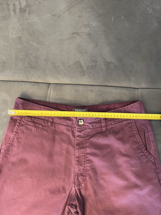 Pantaloni Scurți Bărbați Chino Primark – Vișiniu / Bordeaux (Etichetă W34, Recomandați M)