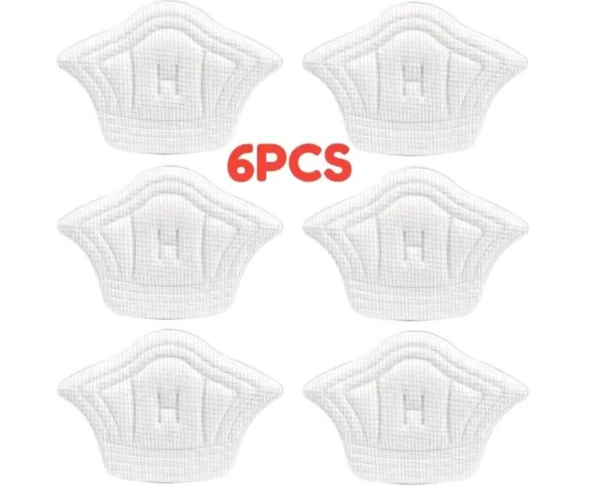 Set 6 protecții calcai / branturi cu pernite Albe 5mm