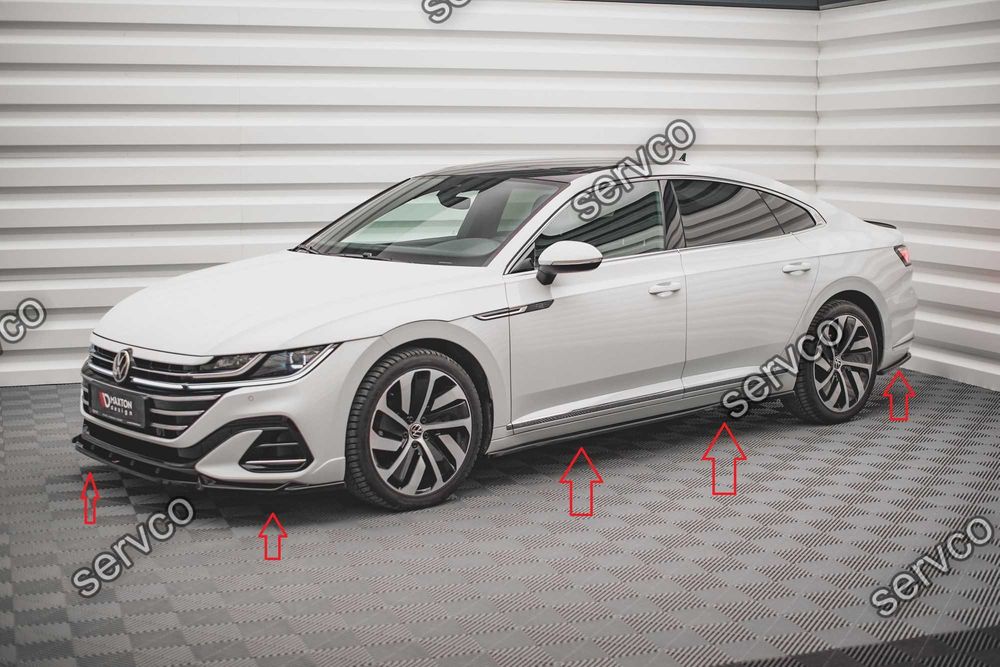 Pachet Set Splitter Exterior Prelungiri Body kit tuning Volkswagen Arteon R-Line Sedan / Shooting Brake Mk1 Facelift 2020-2024 v11 - Maxton Design