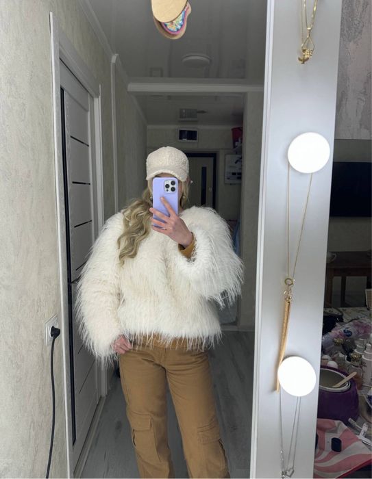 Шубка белая Лама