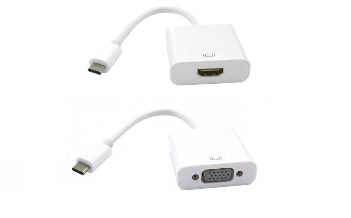 Переходник USB typeC на VGA/HDMI, для подключения ноутбука к монитору ...