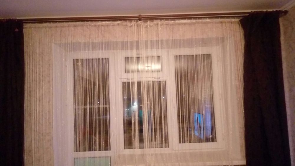 Занавеска нитяная с люрексом