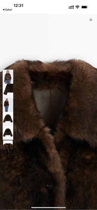 Palton Scurt cu 2 Fete Piele Naturala si Blana naturala 100% Originala