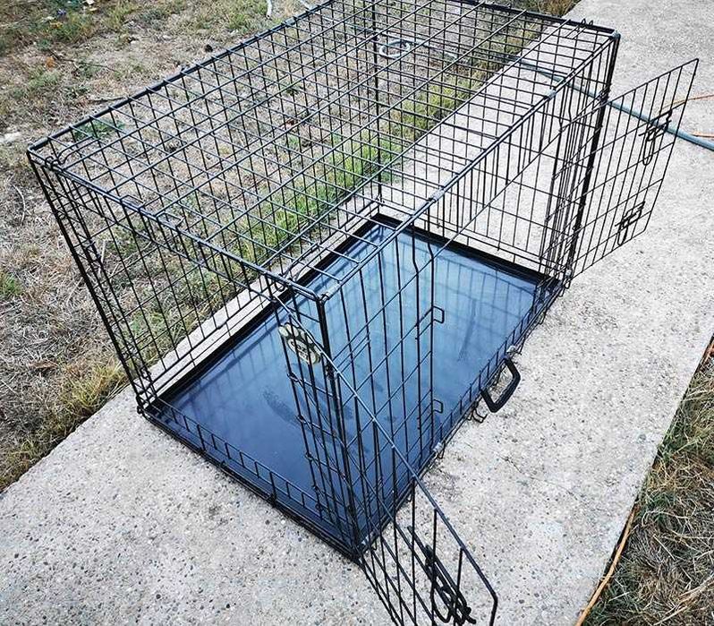 транспортна клетка метална сгъваема 90x60x65см за куче, стационар