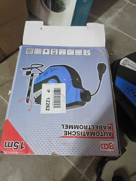 Bobina automata de cablu prelungitor, BGS, 15 m