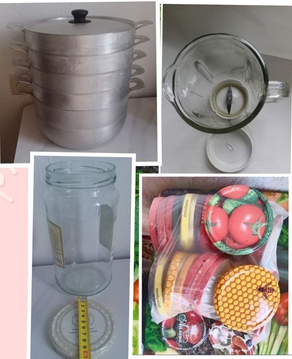 колба от блендера, мантоварка, крышки, банки