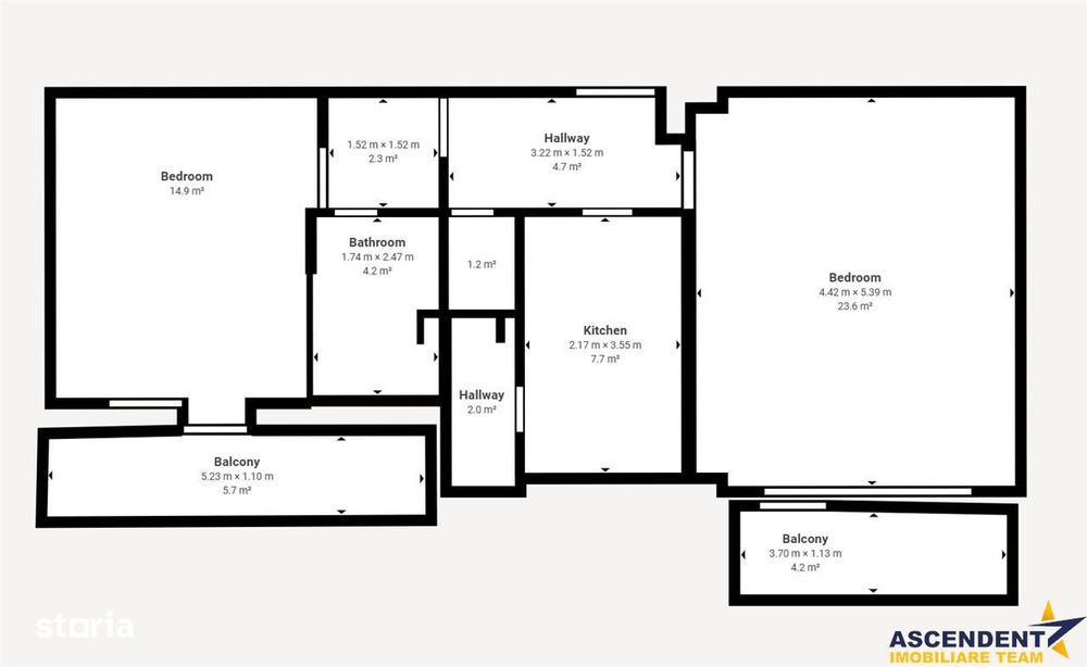 Decomandat,60mp,vitalizat,2 balcoane,living 24mp,areal linistit,Scriit