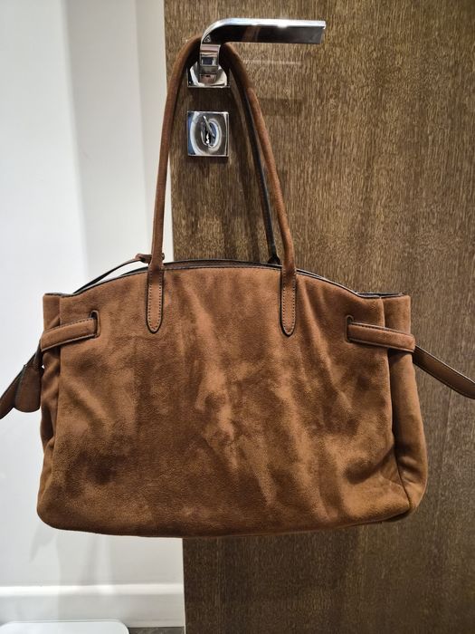 кафява чанта ,велур