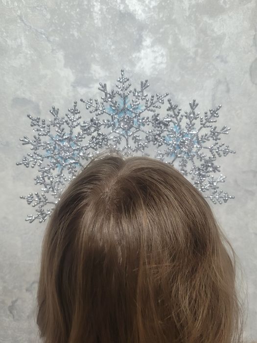 Ободок снежинки   ручной работы