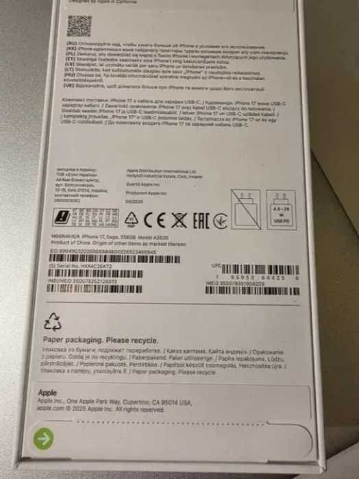 Iphone 17 256GB Sage