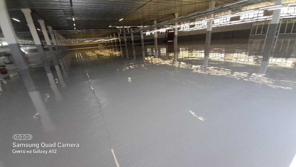 Наливные полы. Промышленные полимерные эпоксидные полы.