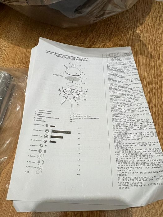 Grătar pe cărbuni rotund – nou, nefolosit –