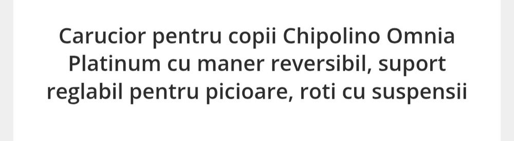 Vând cărucior reversibil stare foarte bună.