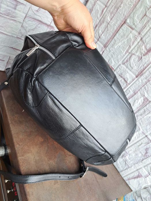 дамска чанта,черна кожена торба-естествена кожа