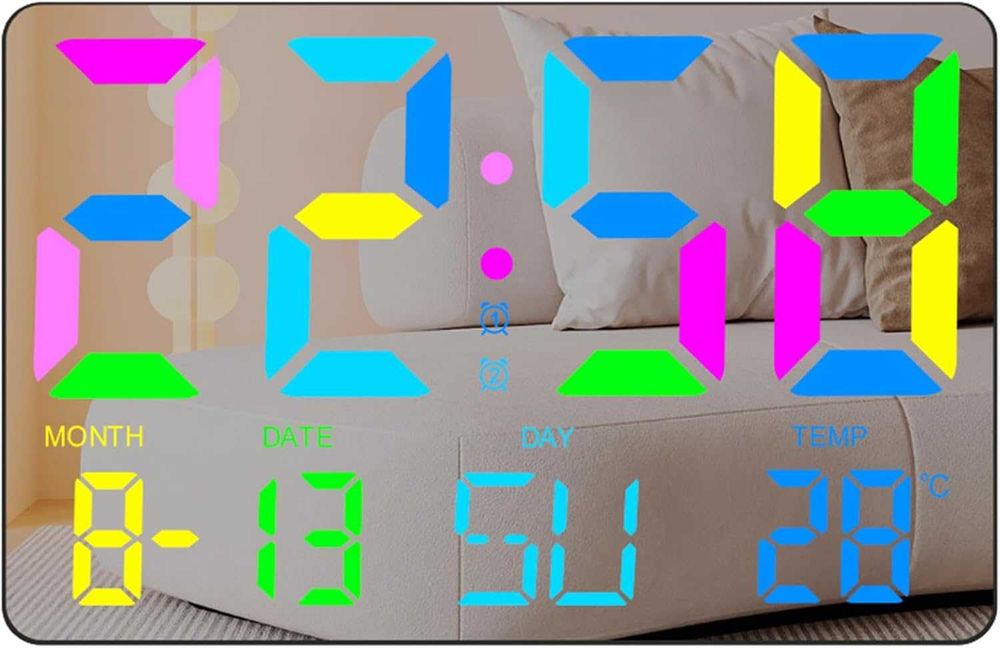 3-инчов LED Дигитален Стенен Часовник – Дистанционно, Температура