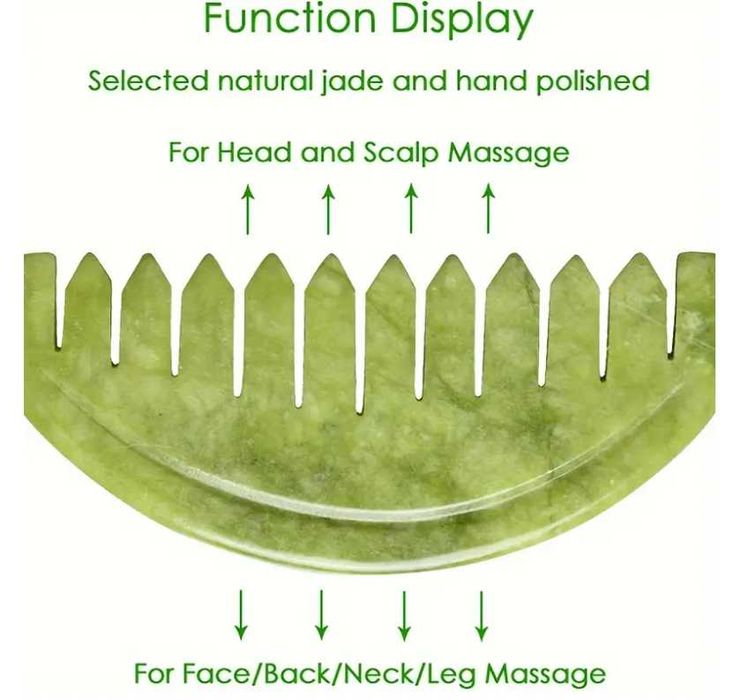 Гребен за коса от естествен нефрит или Камъни за очи