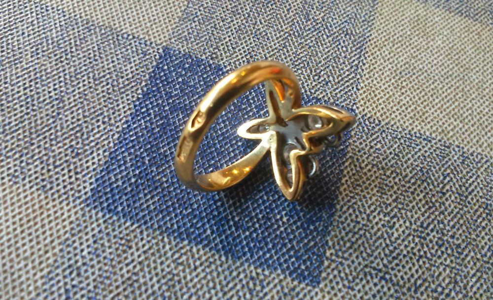 кольцо бриллиантовое "Бабочка" СССР 1975г.