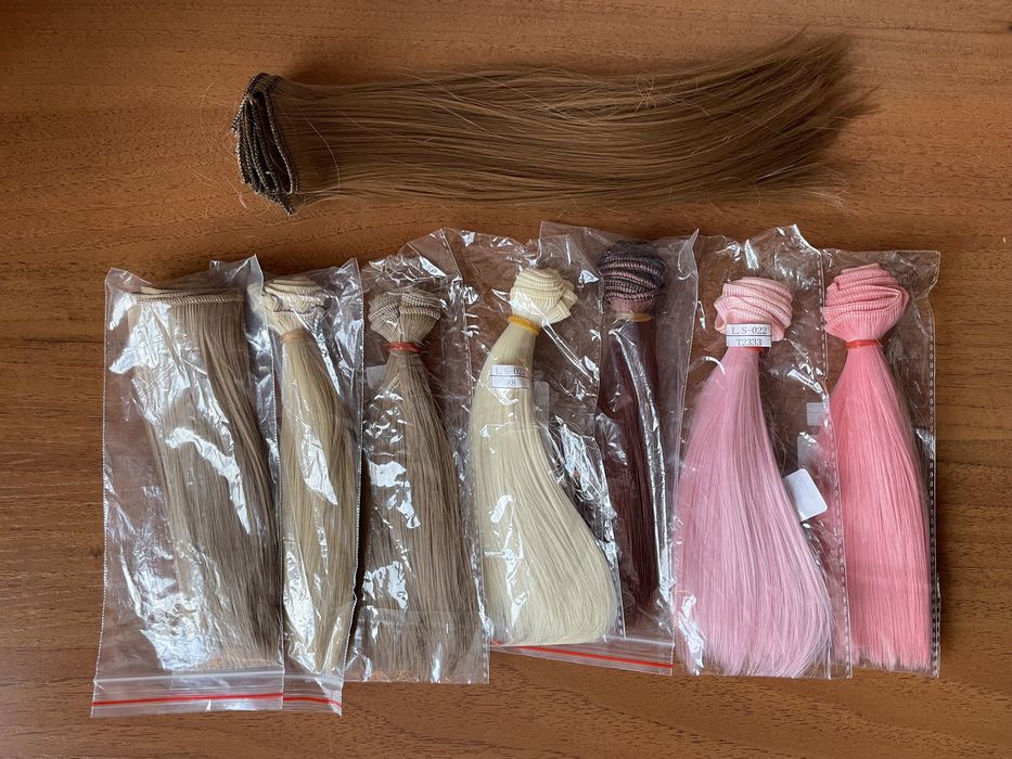 Кукольные волосы тресы для текстильных кукол или перепрошивки