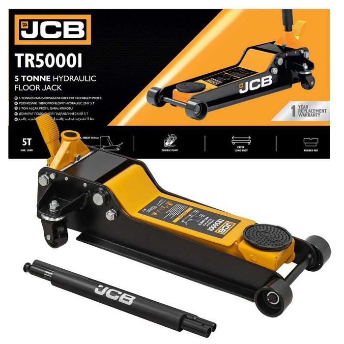 Крик крокодил JCB 5т. 90-550 мм. с педал и две помпи