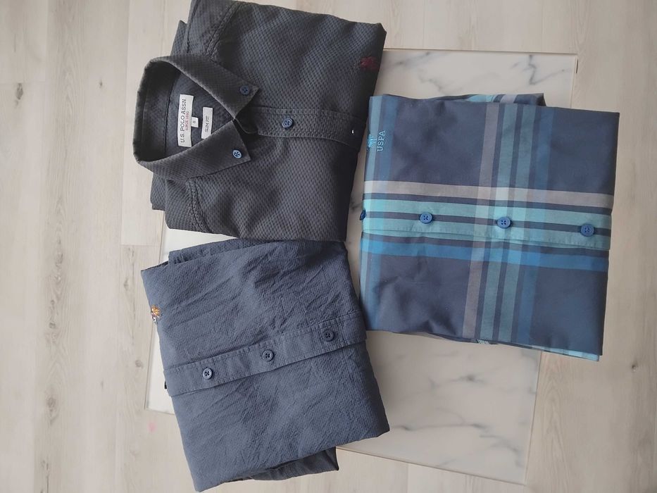 3 cămăși U.S. Polo ASSN. - 100% bumbac - marimea S Slim Fit