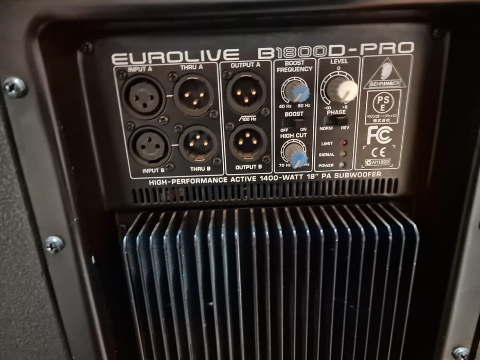 Vand Sub Behringer b1800d activ 18 inch
