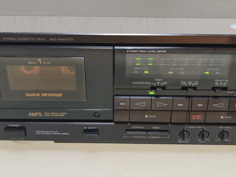 Dublu Casetofon Deck Aiwa AD-WX777 – Curele Noi / Perfect Funcțional