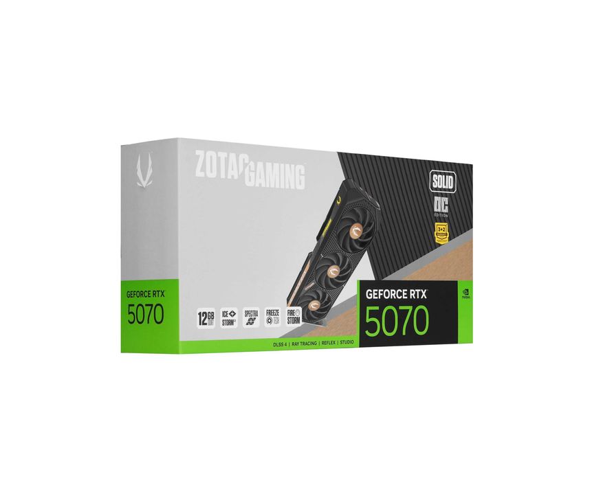 - Видеокарта Zotac GAMING GeForce RTX 5070 Solid OC 12GB