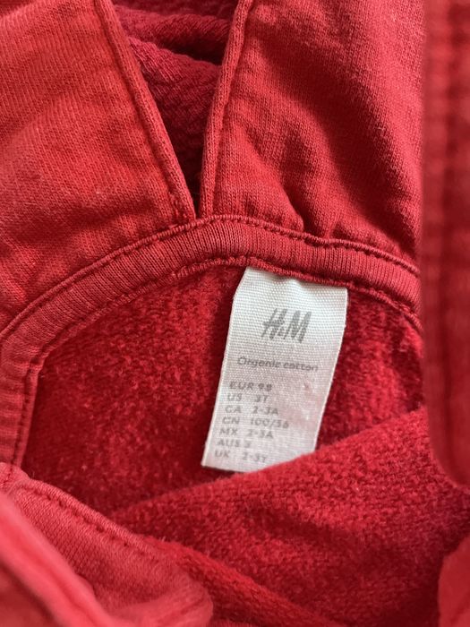 Rochita H&M si salopeta rosie, marime 98