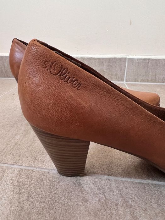 Естествена кожа елегантни дамски обувки S.Oliver