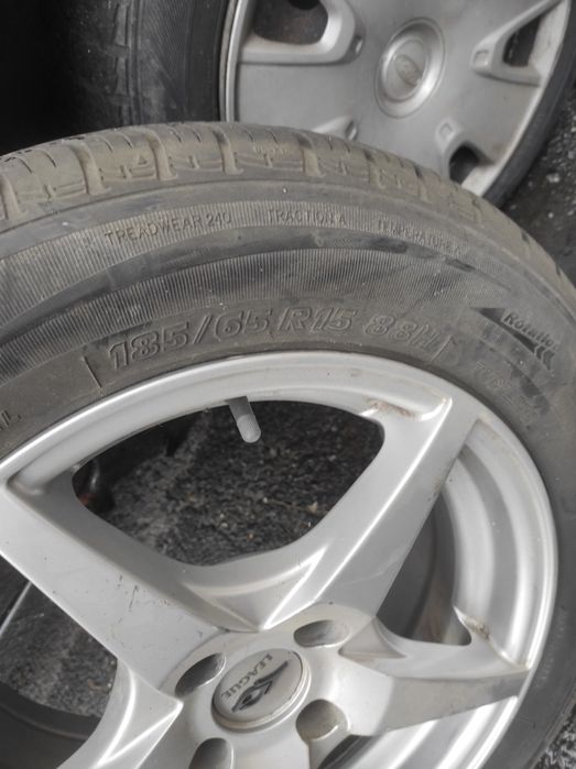 Jante aliaj +anvelope vara 185*65*15