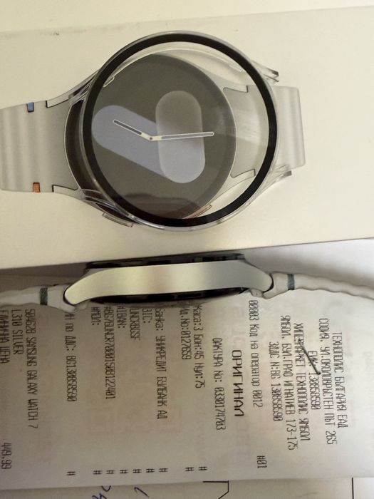 КАТО НОВ Samsung Watch 7 Silver 44мм. 24м. ГАРАНЦИЯ ПОДАРЪК