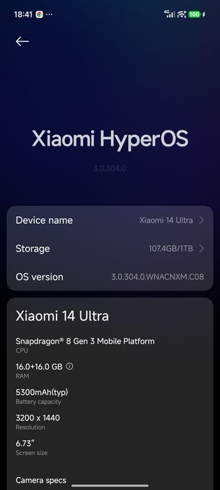 Xiaomi 14 Ultra Titaniul Edition 1 Tv 16+16 GB