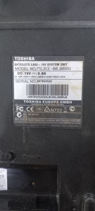 Продам ноутбук Toshiba