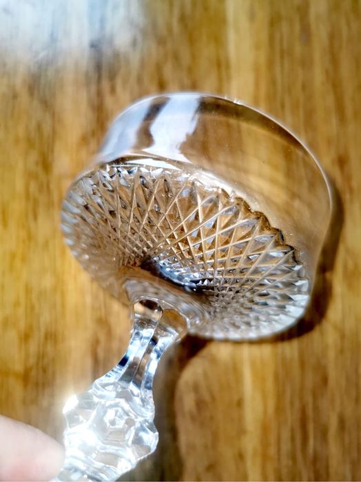 Антикварни кристални чаши комплект сет сервиз кристал шампанско вино 6