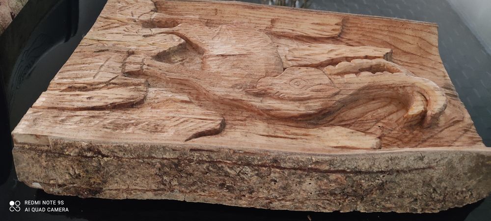 дърворезба козирог, винопроизводител,поставка за вино