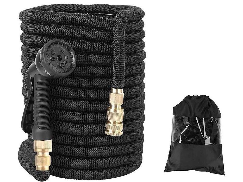 Градински маркуч с воден пистолет, 8 функции и дължина от 30 метра