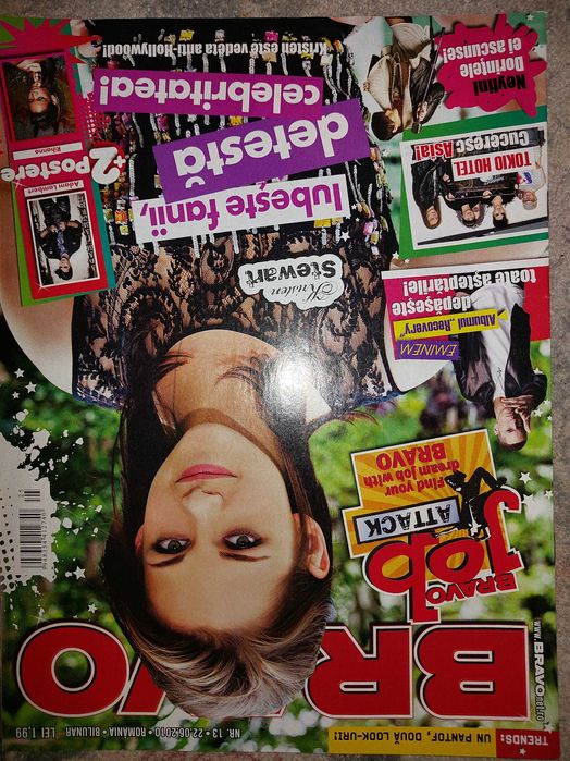 Revista Bravo Romania cu Bella Twilight pe coperta New Moon