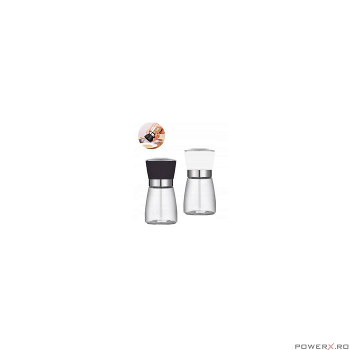 Set 2 rasnite, cu suport, pentru sare si piper, Klausberg