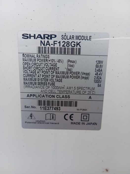 Panouri Solare Sharp 45 volti stare perfecta
