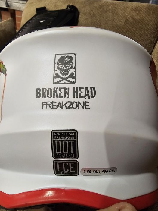 Крос/мото каска Broken Head FreakZone + протекторна жилетка Maiburuisi подходящи за атв,утв,велосипед,мотор