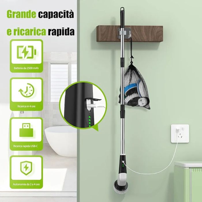 Perie rotativa pentru curatenie - reincarcabila