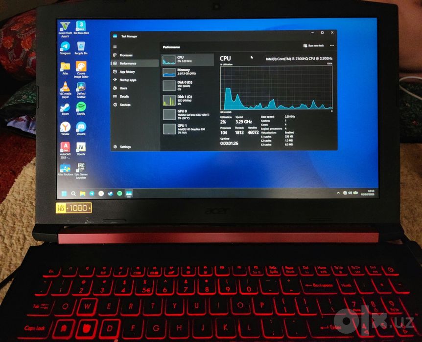 Acer Nitro 5 Gaming | GTX 1050 Ti 4GB | i5-7300HQ | FHD