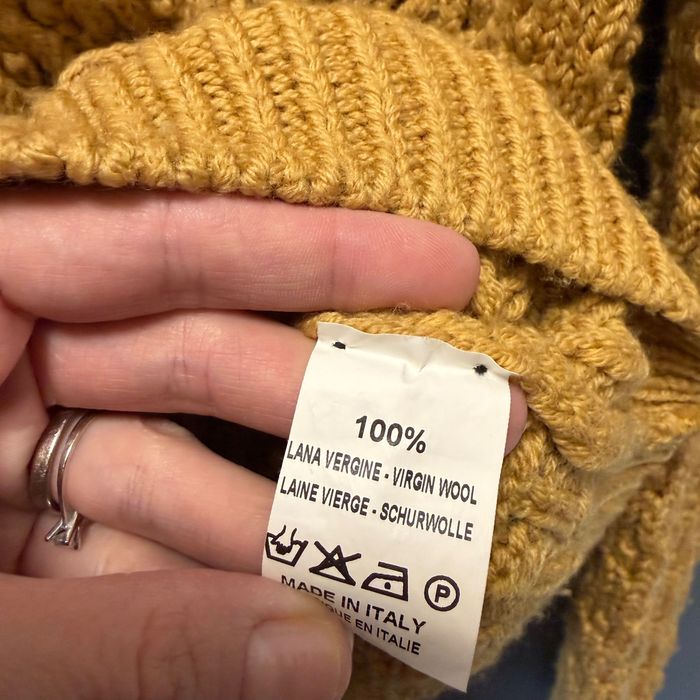 Cardigan tricotat damă, culoare galben muștar, mărimea S-M, aproape nou